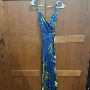 Lulu's Multicolor Abstract Maxi Dress